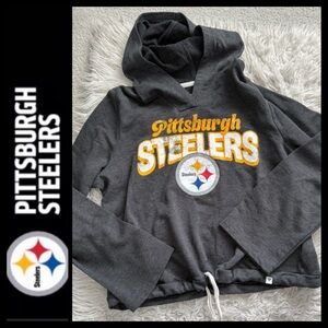 NWOT Pittsburgh Steelers Vintage Wash Gray Hoodie